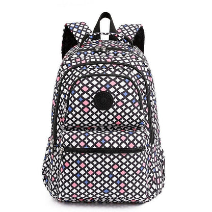 Backpack Large School Bags Anti-theft Nylon Waterproof Travel Rucksack Polyester