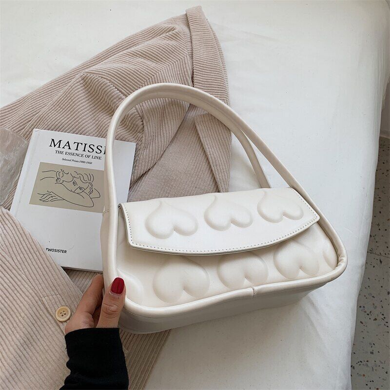 Shoulder Bags Women Shoulder Handbag Flap Hand Bag Heart Pattern Clutches