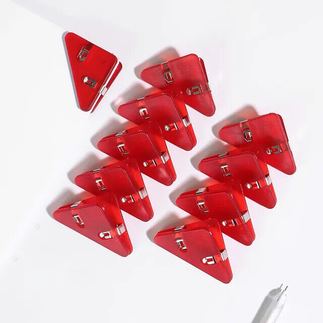 10 PCS Triangle Paper Clips Durable Paper Clamps Protect Book Corner for Student