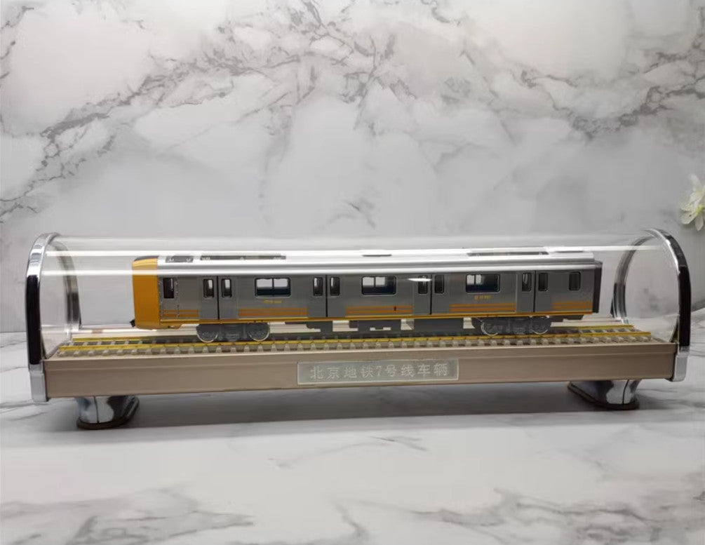 1:68 40CM Beijing Metro Line 7 Passenger Car Trains Vehicle Diecast Model