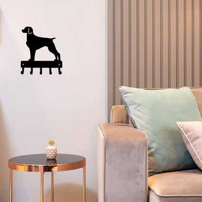 Brittany Dog Key Rack Hanger - 6 inch Wide Metal Wall Art