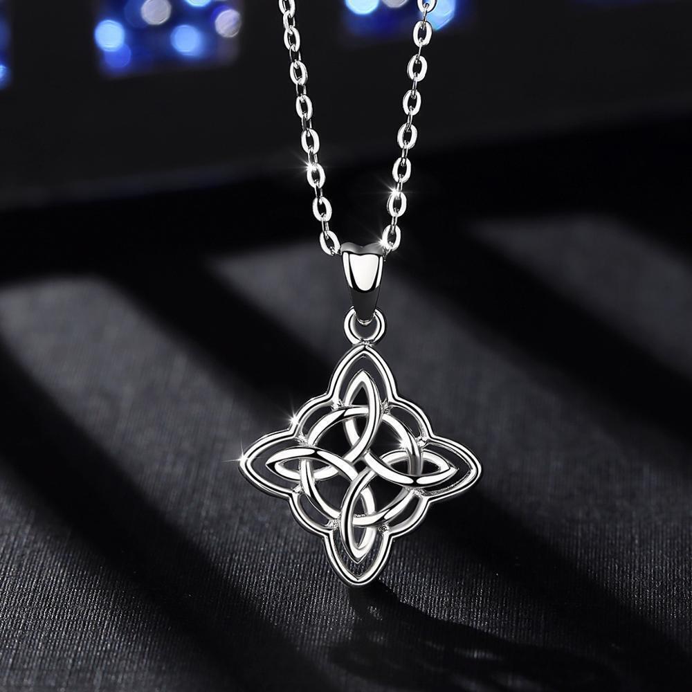 925 Sterling Silver Witch's Irish Protection Knot Pendant for Necklace