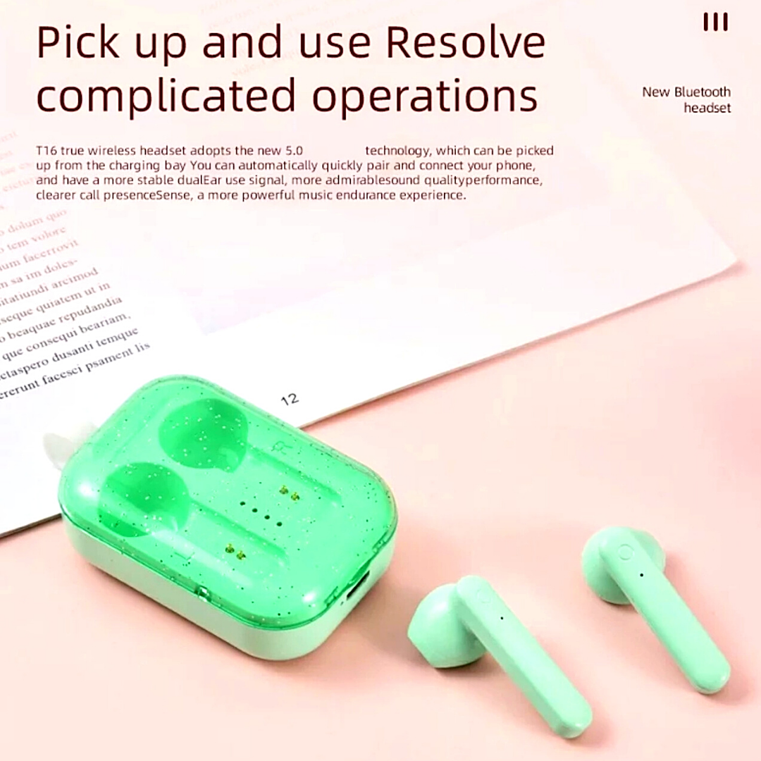 keychain Wireless Bluetooth Headphones Mini Portable Earbuds in-ear Candy Girl