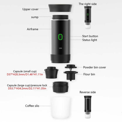 Mini Coffee Maker(15Bar) – Capsule & Ground Coffee