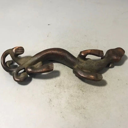 Chinese Bronze Dragon Figure Statue Collectable Netsuke Gift Tea Pet Gift