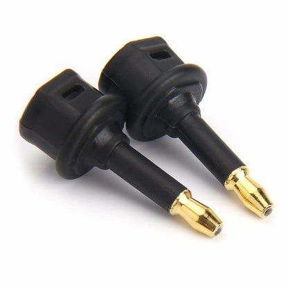 2 Pack Optical Toslink to 3.5mm Jack (Mini Toslink) Adapter Plugs Digital Audio