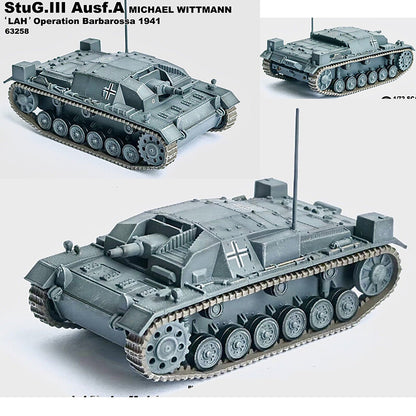 1/72 German Panzer III Assault Gun Type A Tank France 1941 Model