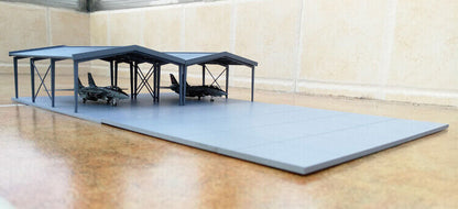 1/200 Airfield Accessories M-0201 Air Force Hangar Scene Model Airport(No Plane)