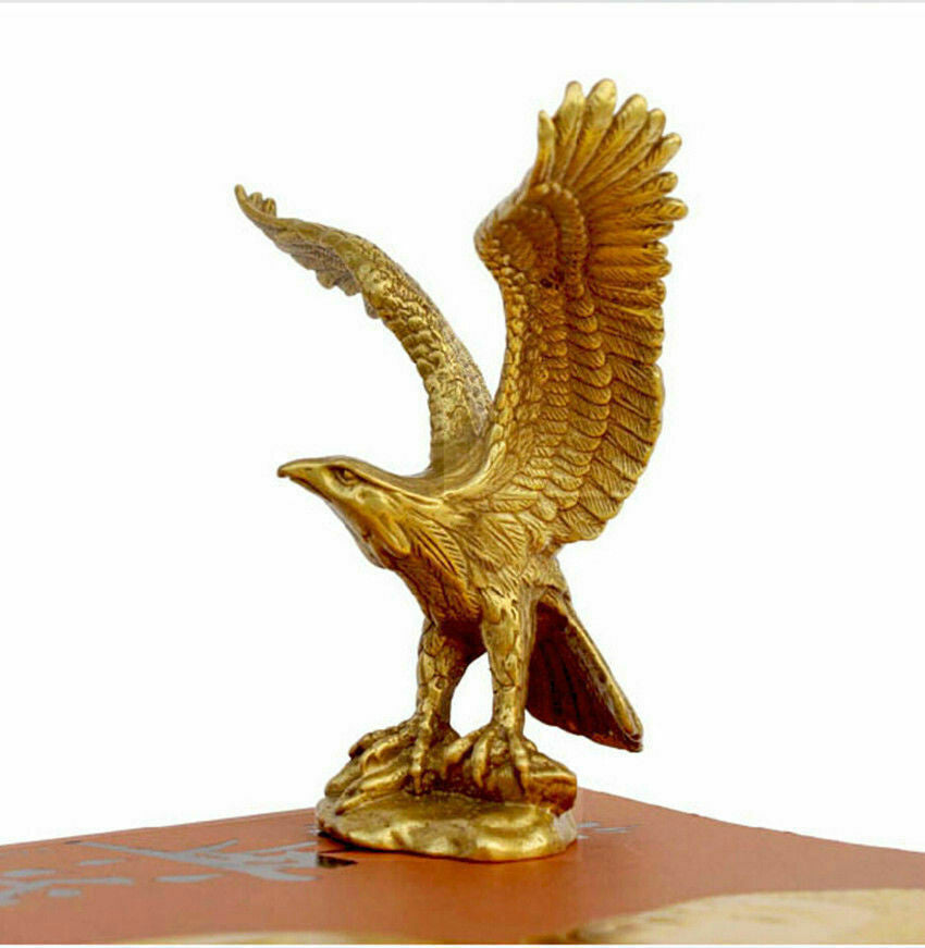 China Bronze Brass Statue EAGLE/Hawk Figure figurine 4.5"High
