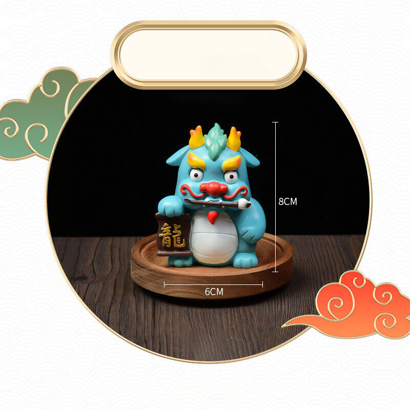 2024 Chinese Zodiac Dragon Resin Statue Year Gift Home Car Mascot Decor Ornament
