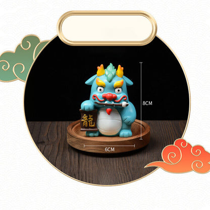 2024 Chinese Zodiac Dragon Resin Statue Year Gift Home Car Mascot Decor Ornament