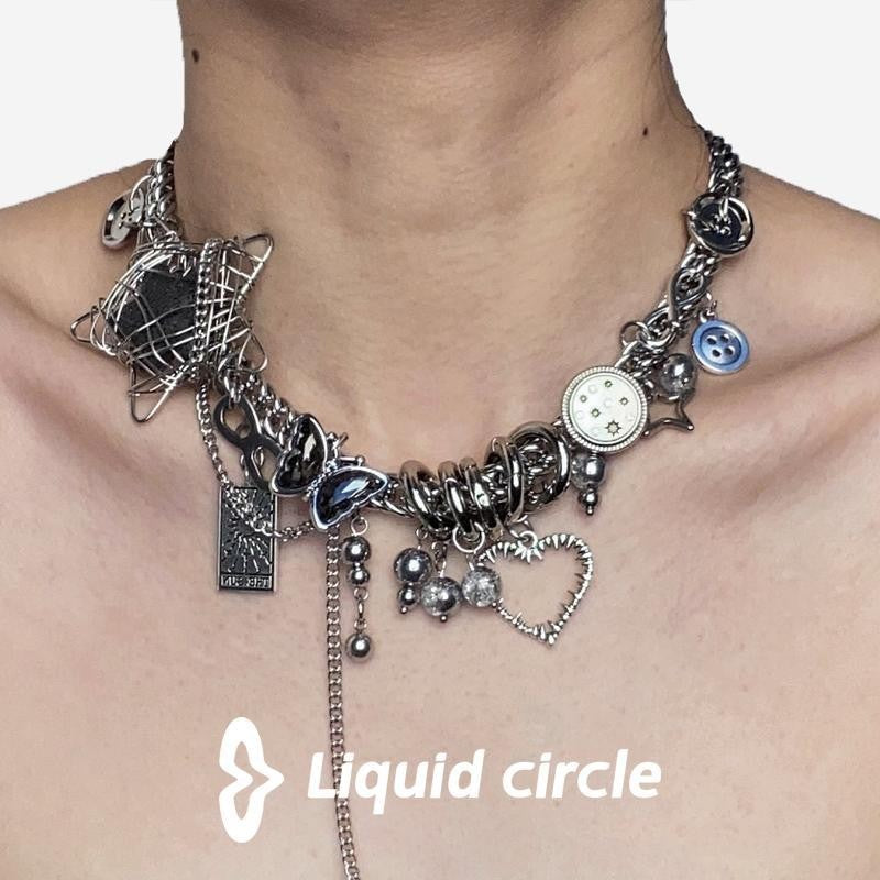 Original Punk Star Universe Choker Gothic Grunge Couple Necklace