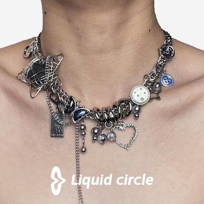 Original Punk Star Universe Choker Gothic Grunge Couple Necklace