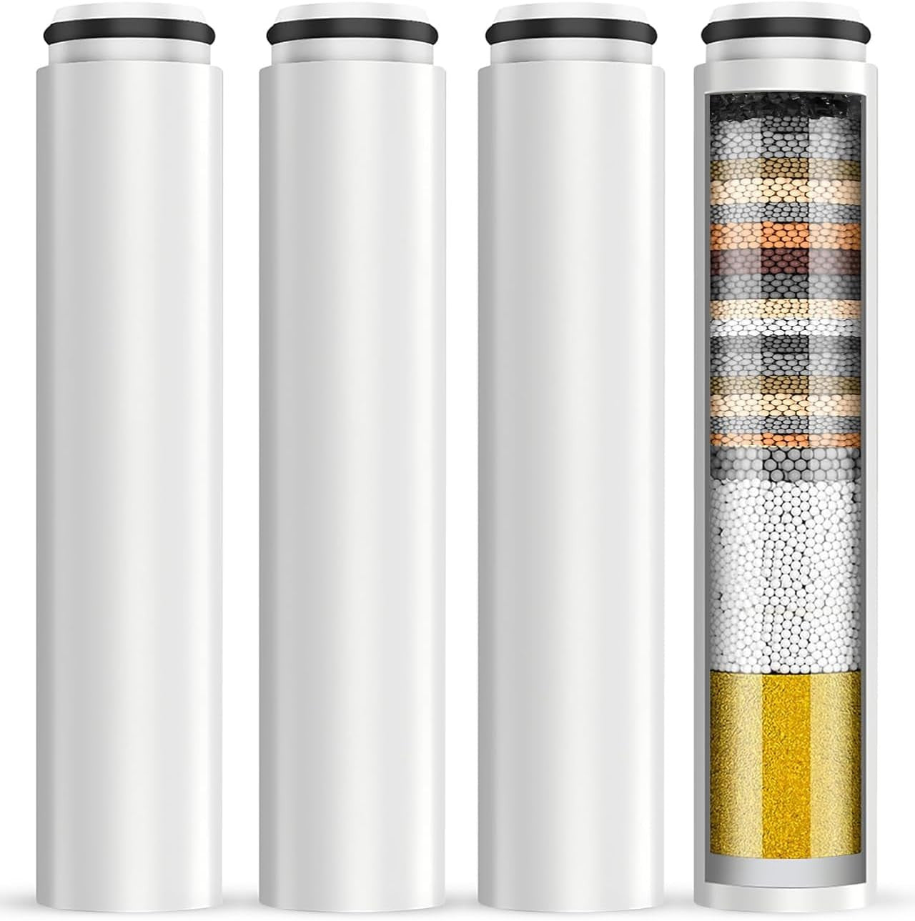 4 Pack Shower Head Filter Replacement Compatible with Cobbe Handheld Shower Head