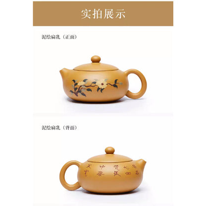 Yixing Zisha Teapot Handmade Xishi Section Mud Soaked Gift Kung Fu Tea Set