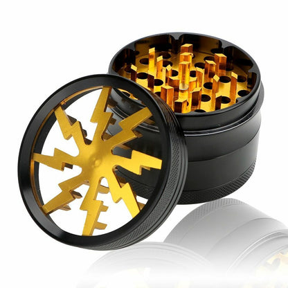 Tobacco Grinder Red 63MM 4-layer Aluminum Alloy Smoking Herb Cutter Transparent