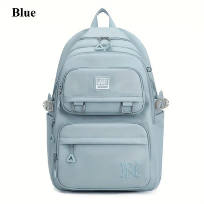 Students Backpack Nylon Double Shoulder Bag Fashion Travel College Bag