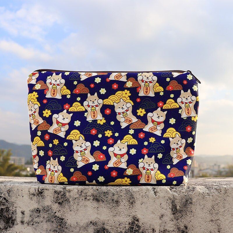 Bonded Fabric Storage Bag Travel Toiletries Organize Cosmetic Bag Makeup Purse