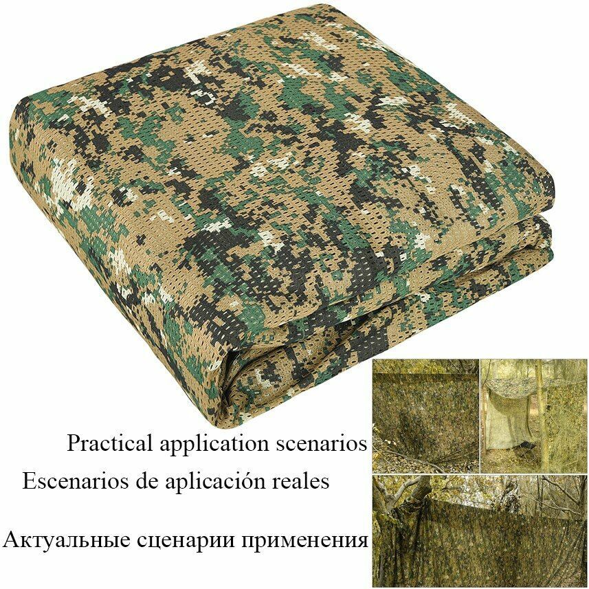 Camouflage Net Bulk Roll Mesh Cover Blind Hunting SunShade Camping Outdoor Cloth