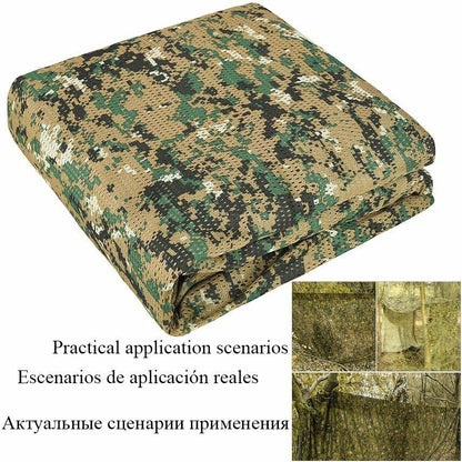 Camouflage Net Bulk Roll Mesh Cover Blind Hunting SunShade Camping Outdoor Cloth