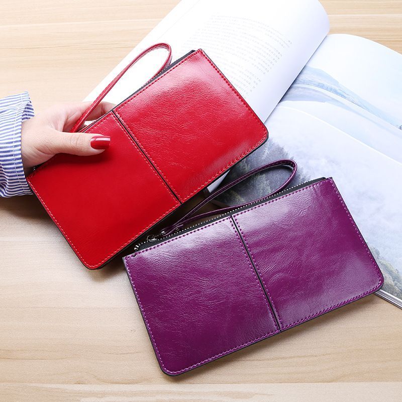 Wallet Long Zipper Clutch Hand Bag Phone Card Holder Coin Purse Thin Wallet 1 PC