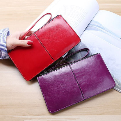 Wallet Long Zipper Clutch Hand Bag Phone Card Holder Coin Purse Thin Wallet 1 PC