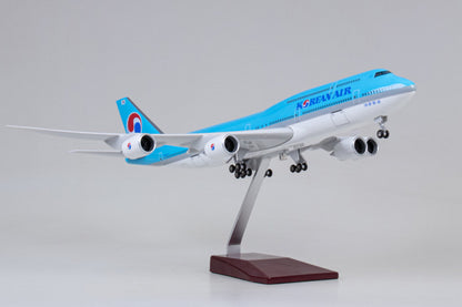 47CM 1:160 KOREAN AIR BOEING 747-8 Airplane Landing Gears Resin Aircraft Model