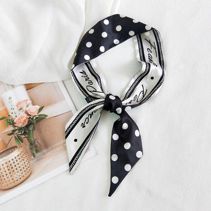 Ladies Neck Scarf Long Ribbon Wrap Tied Bag Handle Hair Wrist band Neckerchief*