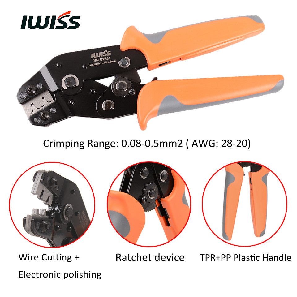IWISS SN-01BM Crimping Pliers for Mini Connectors XH2.0mm XH2.54mm XH3.96mm