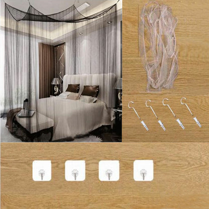 Elegant Princess Mosquito Net Palace 4 Corner Mesh Nets Bed Canopy Bedding Home