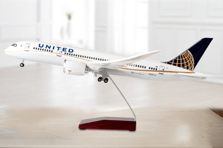 1:130 43CM UNITED BOEING 787 Airplane Landing Gear Resin Aircraft Plane Model