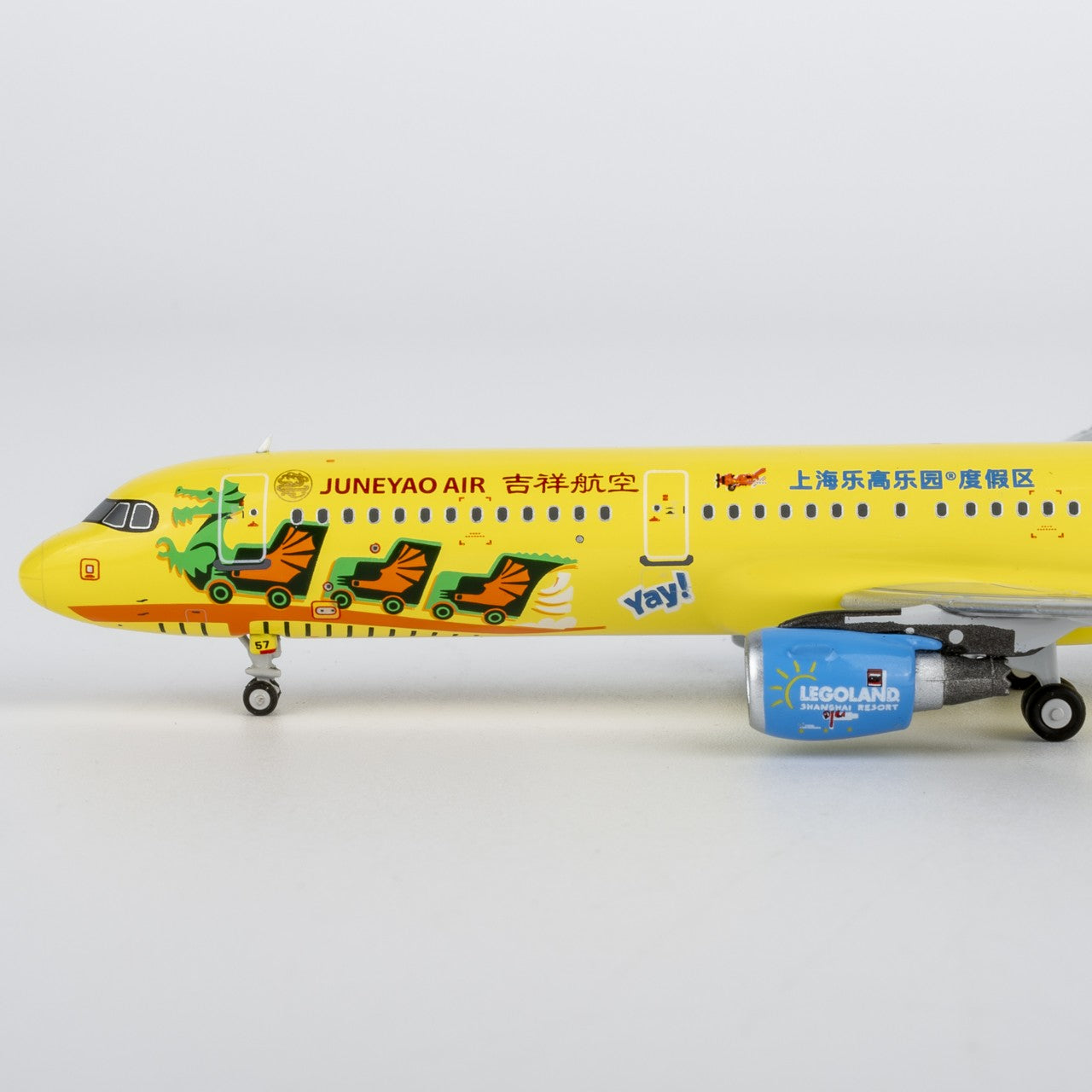 1:400 NGmodels Juneyao Airlines Airbus A321 B-9957 Airplane Diecast Plane Model