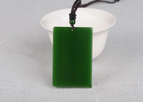 New Natural Green Jade Handcarving Dragon Necklace Pendant Decoration