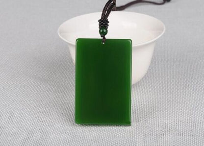 New Natural Green Jade Handcarving Dragon Necklace Pendant Decoration