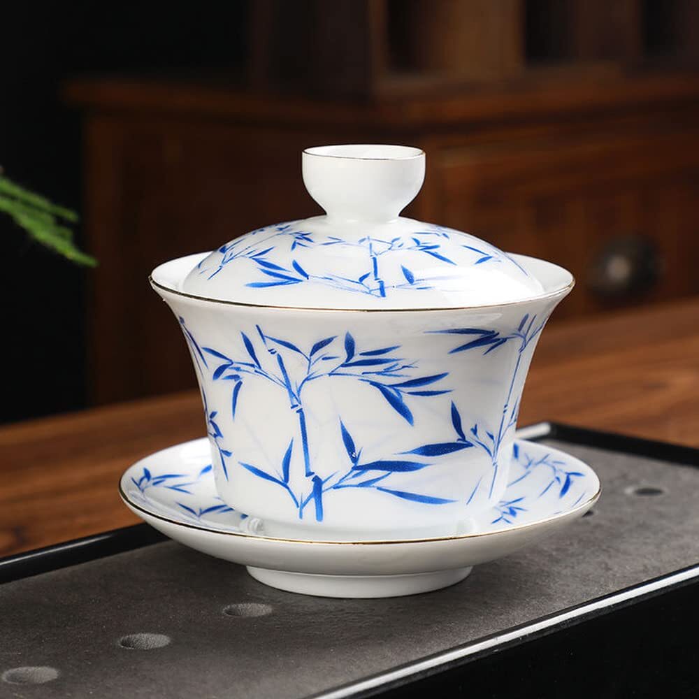 180ml Gaiwan Hand Painted Kung Fu Tea Set Ceramic Household Tea Cup Bowl Tureen