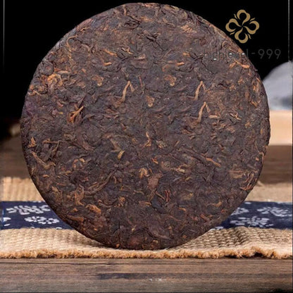 357g Ripe Pu'er Tea Cake Yunnan Laobanzhang Large Leaf Fermented Pu'er Tea