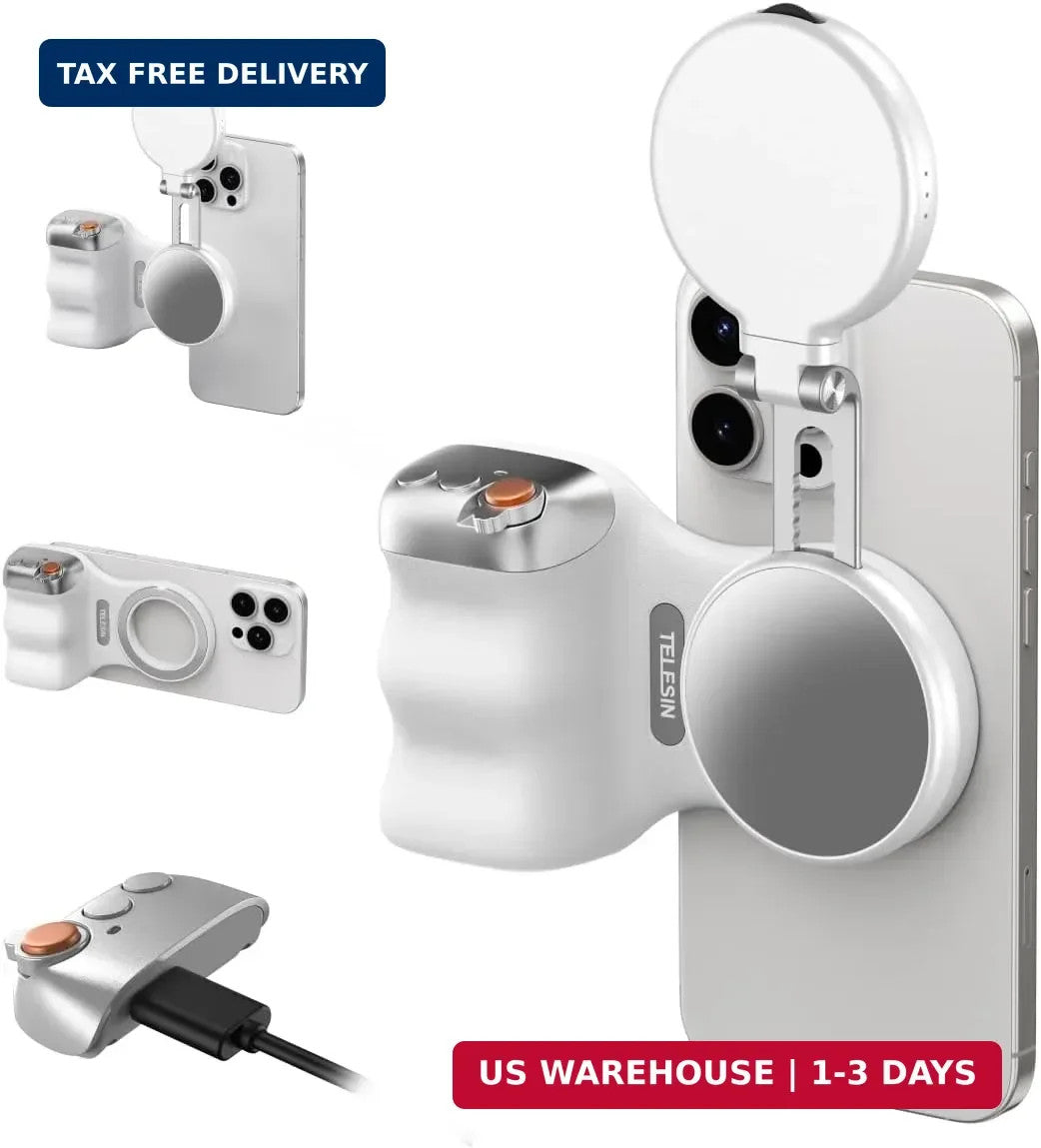 TELESIN Creator Kit - Fun Shot Magnetic Phone Camera Grip + C03 Magnetic Selfie