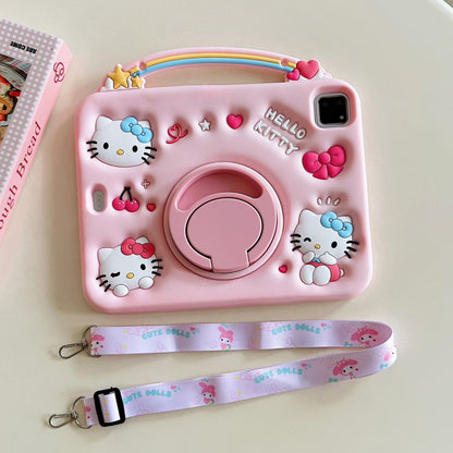 Kitty Kid Stand Case Cover For iPad 11th A16 10th 10.9"9 8 mini 7 6 5 Air Pro 11