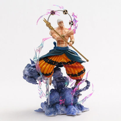 Anime One Piece Enel PVC Action Figure Model Collectible Toy Statue With Light
