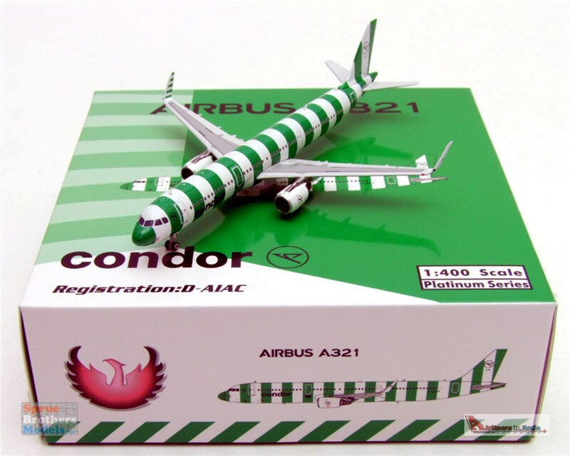Phoenix Air Condor For Airbus A321 D-AIAC Green Island 1/400 DIECAST plane Model