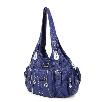 Handbags Shoulder Bags Synthetic Leather Satchel Purse Traveling Bag Polyester