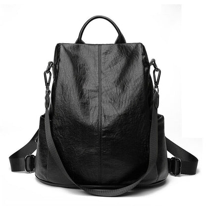 Ladies Leather Backpack Purse Anti-Theft Rucksack Travel Bag Satchel