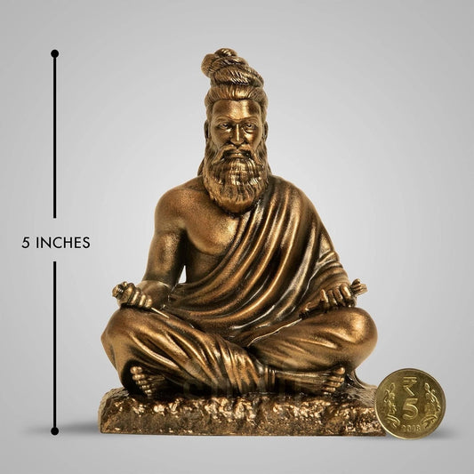Valluvar Thiruvalluvar Sculpture - Tamil Poet Philosopher Idol Statue Figurine