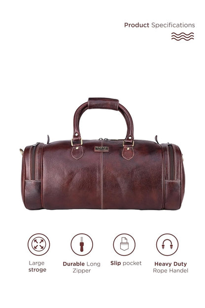 Genuine Leather Travel Duffel Bag Weekend Luggage Leather Duffle Bag