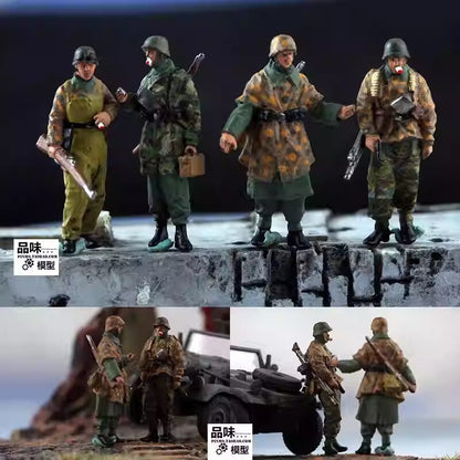 1/72 German Winter Battlefield March 4pcs Soldier Inspection Team Finished Model