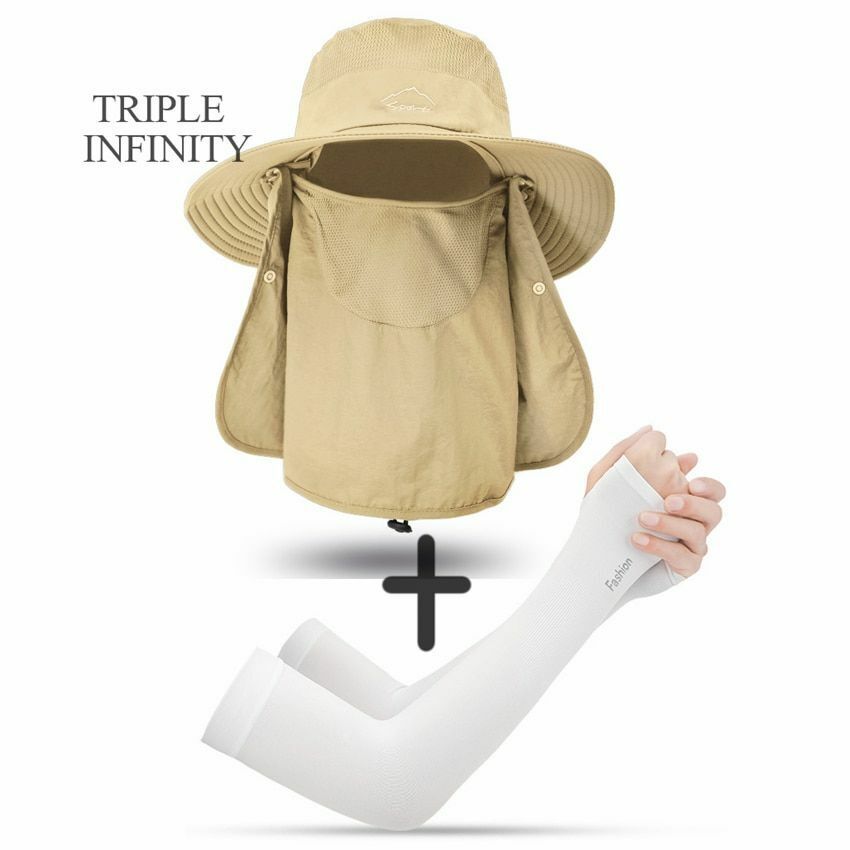 Summer Large Bucket Hat Foldable Breathable Hiking Fishing Camping 10*56-60 CM