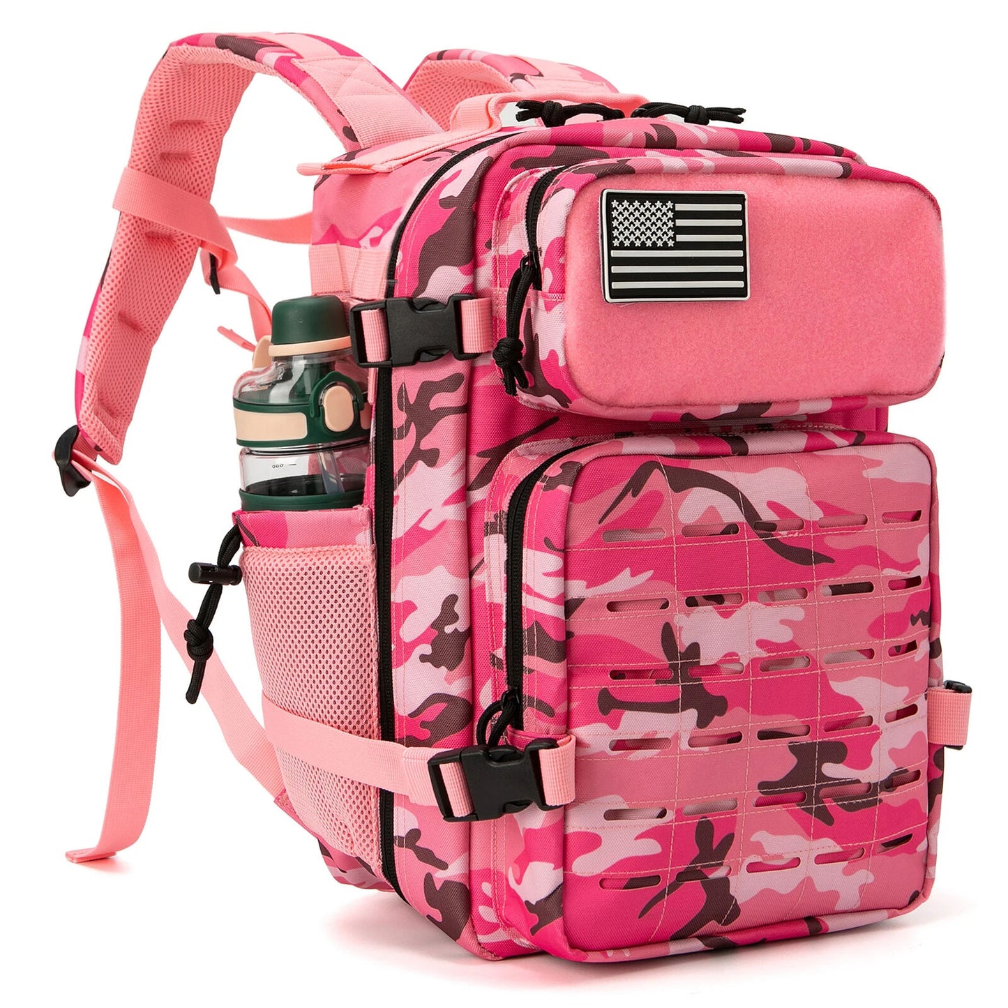 Tactical Backpacks for Men Army Daypack Bug Out Bag Gym Rucksack Cup Holders