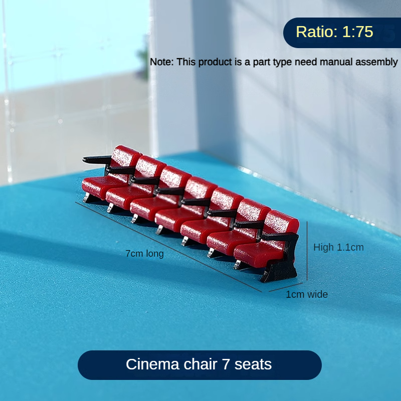 1/50 Cinema Chairs Model Mini Furniture Scene Props Model Accessories