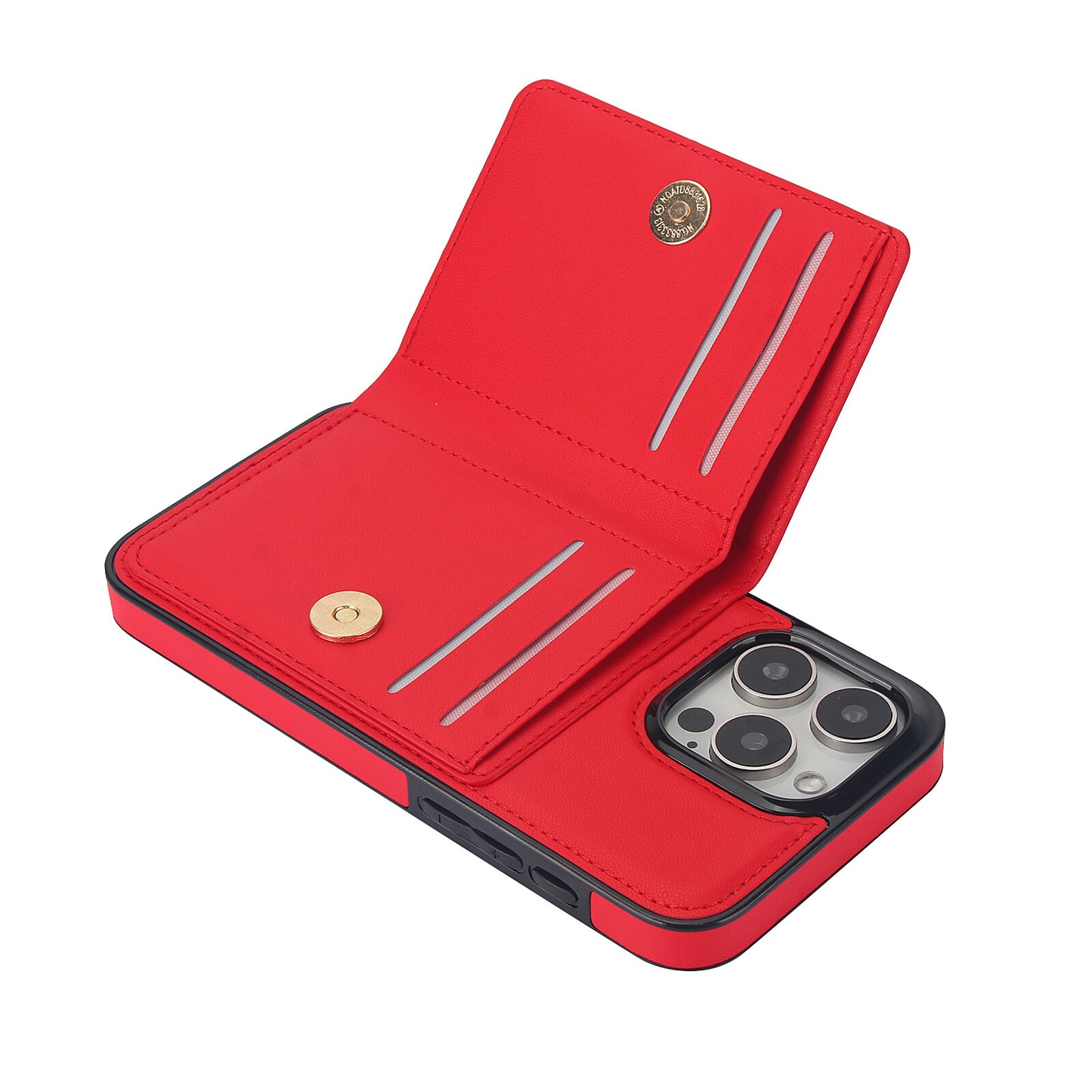 Wallet Case for iPhone 16e 15 14 13 12 11 Pro Max SE 2022 XR with Rotation Ring