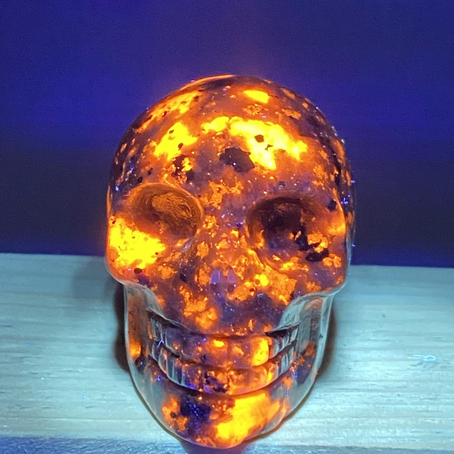 1pc Natural Yooperite Quartz Carved Crystal Skull Reiki Healing 2"